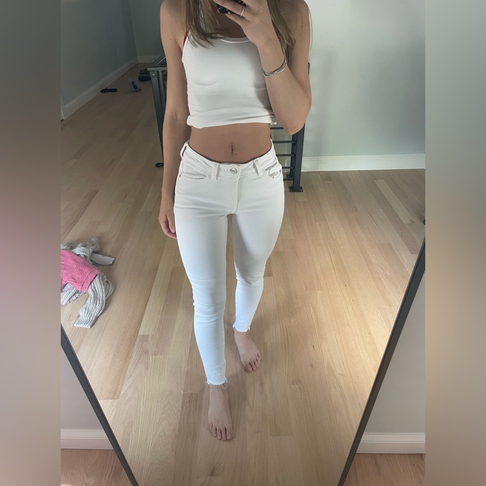 Zara Raw Hem Skinny Jeans